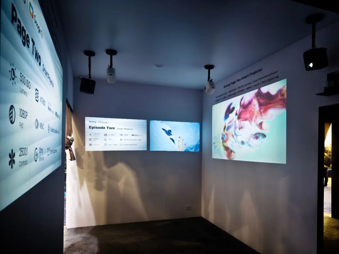 峰米小明 CES 2026 展示液冷投影仪,2000 ISO 流明亮度兼具低噪声